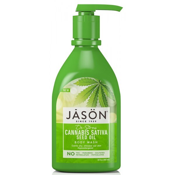 Gel de dus Jason hipoalergenic, relaxant cu ulei din seminte de Cannabis, 887 ml