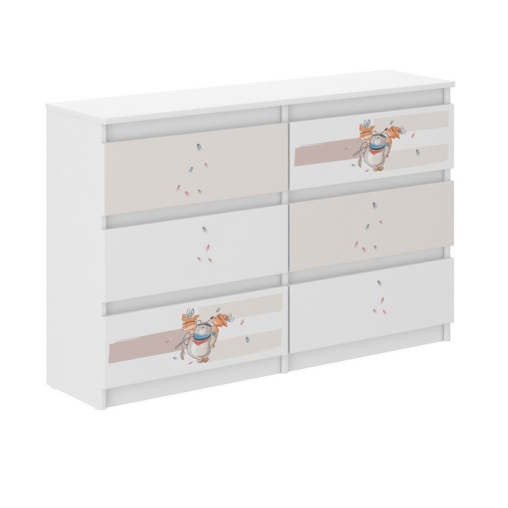 Ifjúsági komód 6 fiókos 120cm - maci