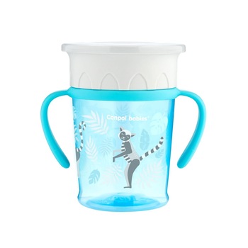 Canita 360 grade JUNGLE, 270 ml, turcoaz, Canpol 56/504 Canita 360 grade JUNGLE, 270 ml, turcoaz, Canpol 56/504