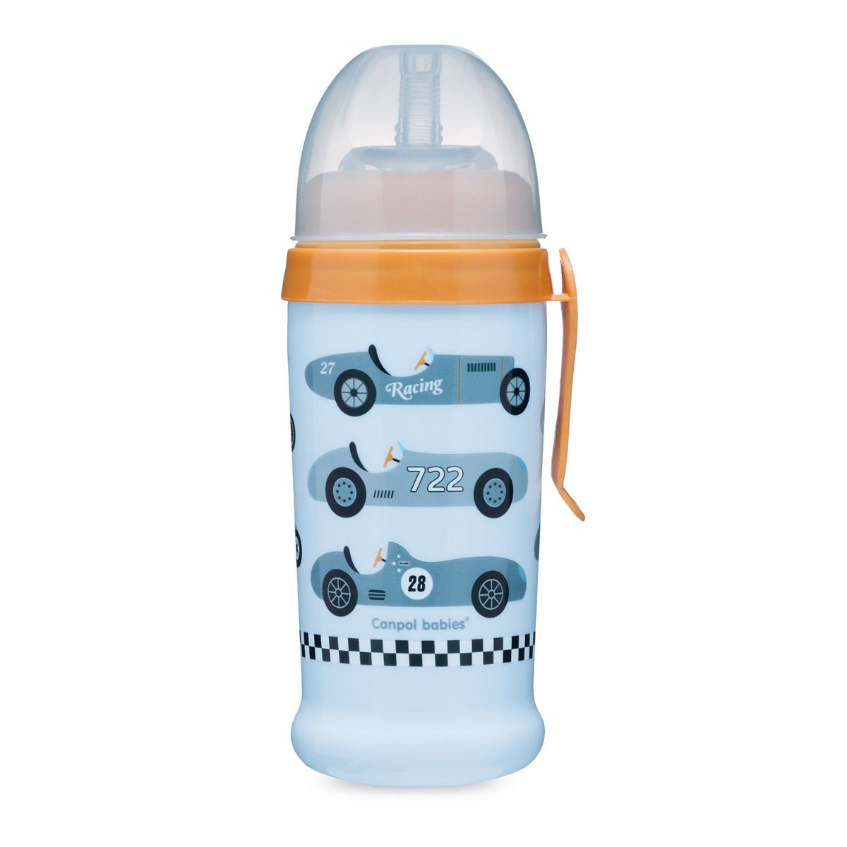 Sticluta sport RACING, albastru deschis, 350 ml, 12 luni +, Canpol 56/516