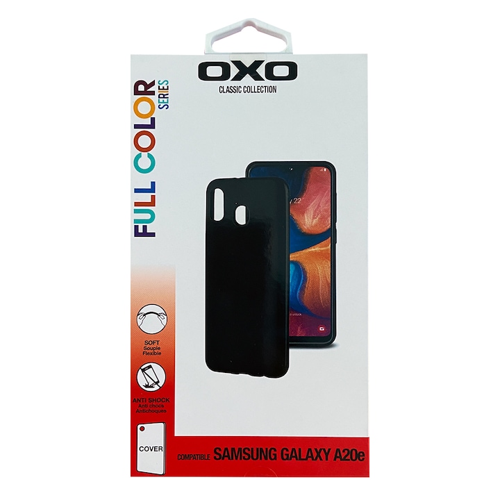 Силиконов гръб кейс OXO, Samsung Galaxy A20e, черен