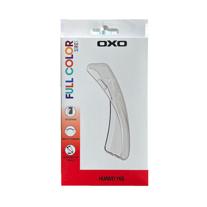 Силиконов гръб кейс OXO, Huawei Y6 S, прозрачен