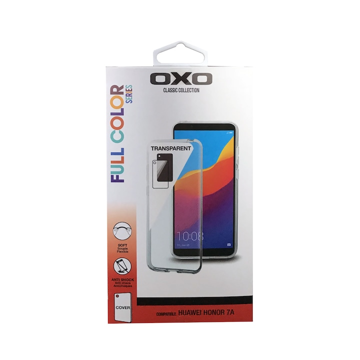 Силиконов гръб кейс OXO, Honor 7A, прозрачен