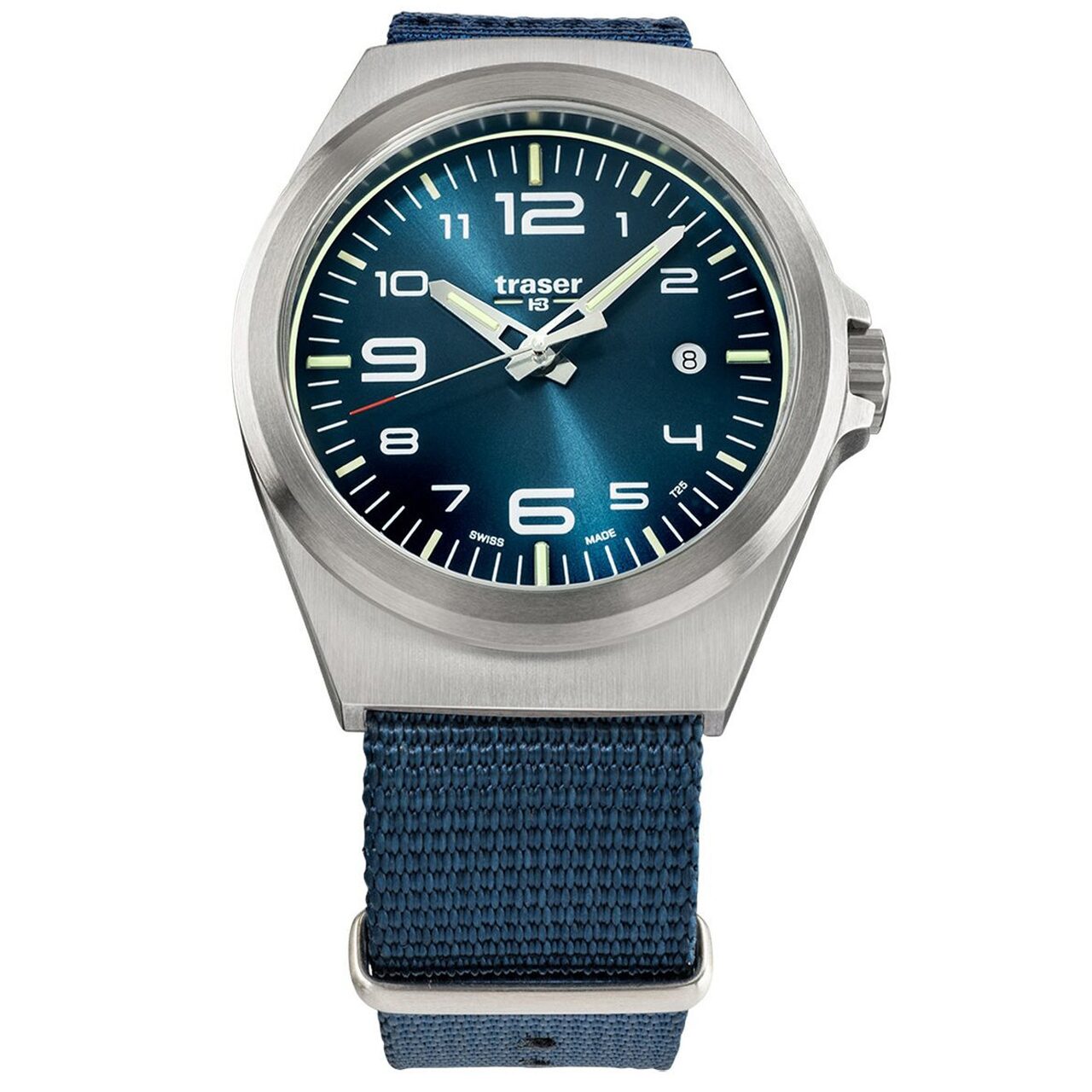 Ceas barbatesc Traser H3 108216 P59, 42mm, 10ATM, Argintiu