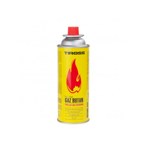 Butelie cu gaz pentru arzator Tiross, 400 ml, galben