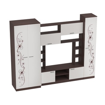 Set living Sani Florence, 258x46x208 cm, Wenge / Crem Set living Sani Florence, 258x46x208 cm, Wenge / Crem