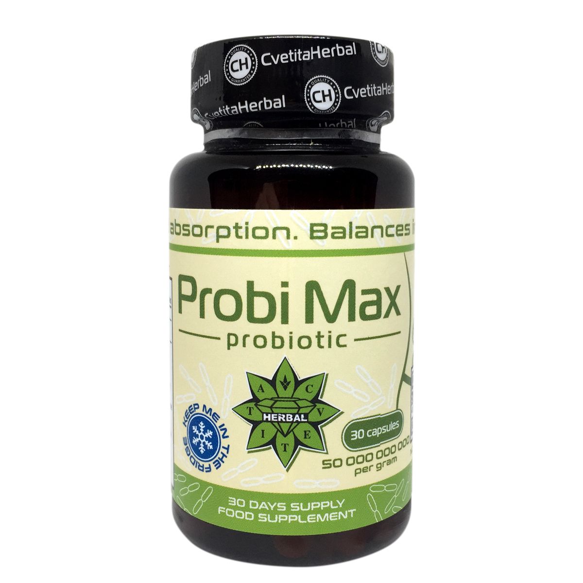 Suplimente alimentare, Cvetita Herbal Probi Max, Probiotic, 30 capsule