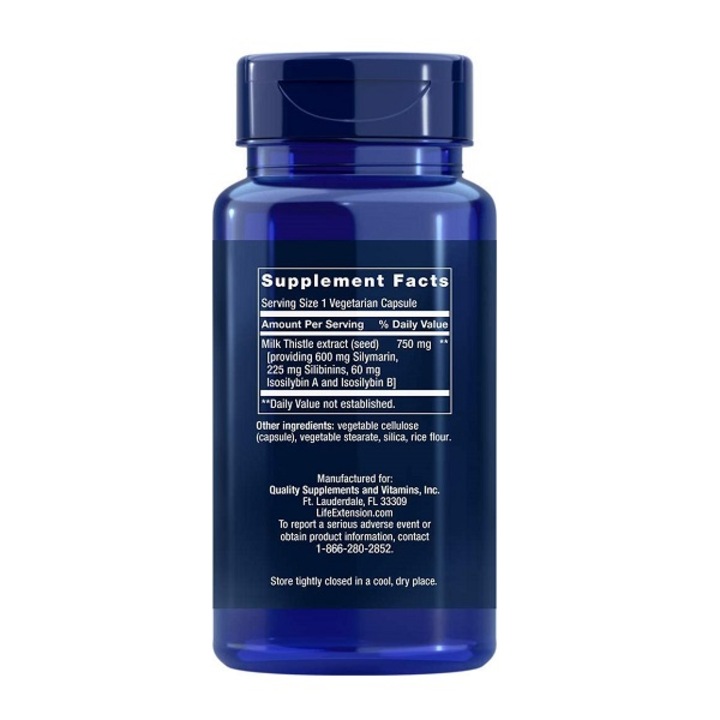 Комплекс Silymarin, Silybin и Isosilybin A и B (760 mg), Life Extension Advanced Milk Thistle - 60 капсули (60 дози)