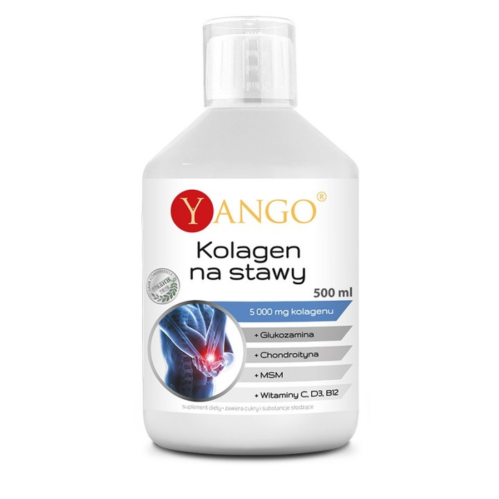 Хранителна добавка Yango Joints Collagen, Колаген и глюкозамин, 500 мл