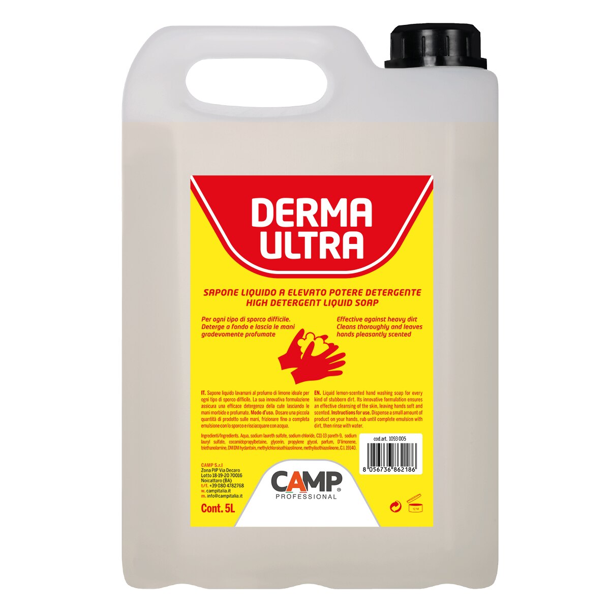 Sapun lichid profesional pentru sarcini grele Derma Ultra 5000 ml cu pompa