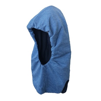 Cagula Mic Pitic G1 din 2 straturi tricot bumbac cu elastic in jurul fetei si guler, 46-48 cm, albastru Cagula Mic Pitic G1 din 2 straturi tricot bumbac cu elastic in jurul fetei si guler, 46-48 cm, albastru
