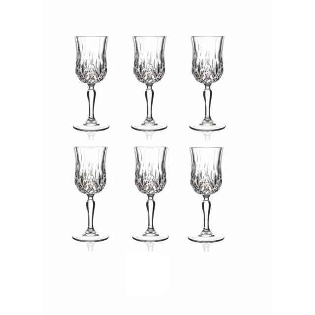 Set 6 pahare apa din sticla cristalina, 23Cl, AMA