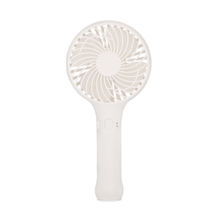 Мини вентилатор Techstar® A9 18650, USB захранване, батерия, 5W, бял