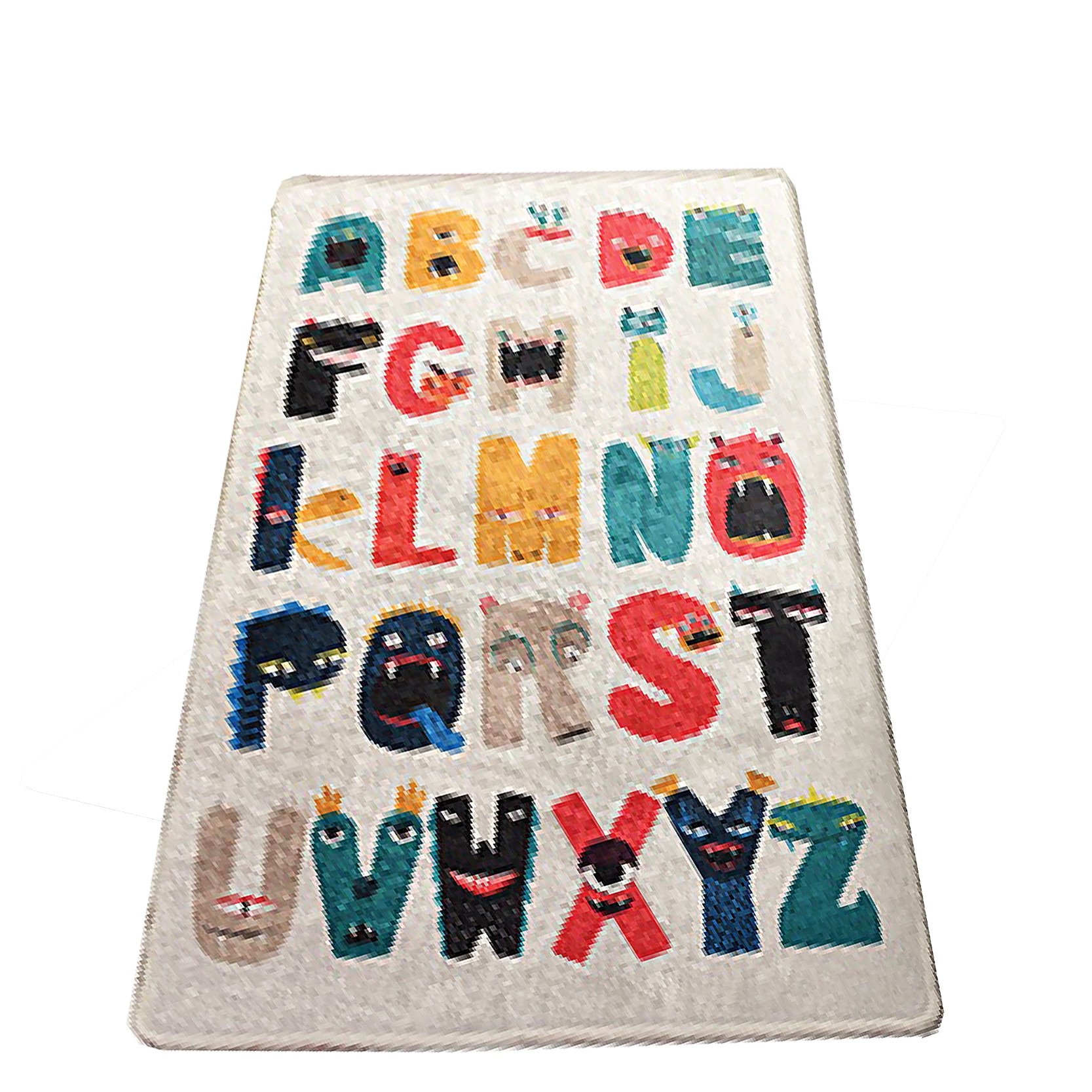 Covor copii Kino Monstrs , 100x160 cm , grosime 6 mm, tip printed, lavabil, poliester , antiderapant, antibacterial, gramaj 800g/mp , model monstrii