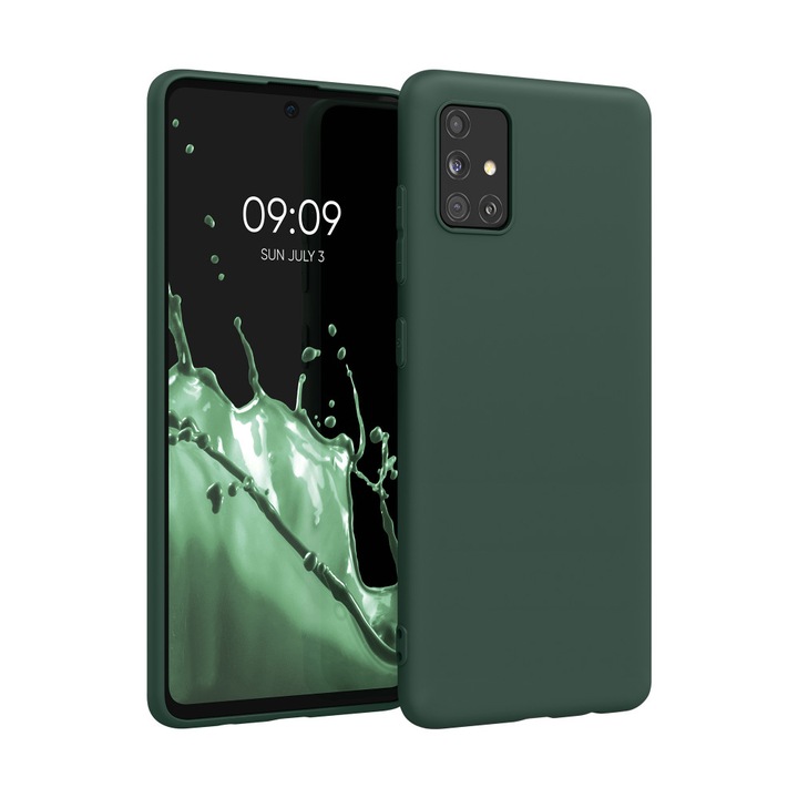 Telefontok Samsung Galaxy A51 készülékhez, szilikon, zöld, 51196.169