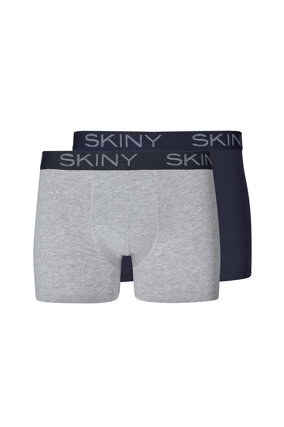 Skiny, Set de boxeri - 2 perechi, Gri melange/Bleumarin, M