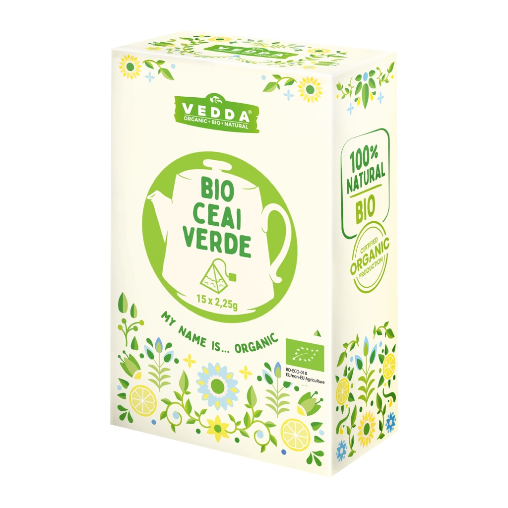 Ceai Verde Bio VEDDA Piramida 15x2.25g