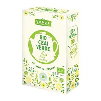 Ceai Verde Bio VEDDA Piramida 15x2.25g Ceai Verde Bio VEDDA Piramida 15x2.25g