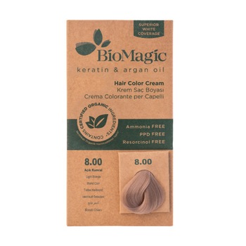 Vopsea de par fara amoniac, BioMagic, 8.00 Light Blonde, 150 ml Vopsea de par fara amoniac, BioMagic, 8.00 Light Blonde, 150 ml