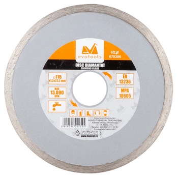 Disc Diamantat Ud 5263 EvoTools, 125 mm Disc Diamantat Ud 5263 EvoTools, 125 mm