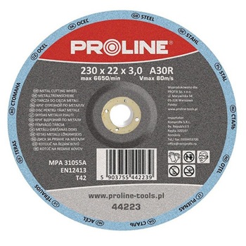 Disc debitare metal Proline, 230 x 3 mm, tip T42 Disc debitare metal Proline, 230 x 3 mm, tip T42