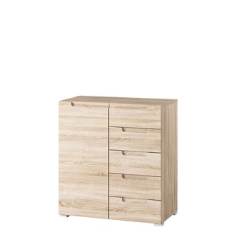 Comoda 1 usi 5 sertare Liga 01, KALENDA, stejar sonoma, 80 x 42 x 87 h cm Comoda 1 usi 5 sertare Liga 01, KALENDA, stejar sonoma, 80 x 42 x 87 h cm