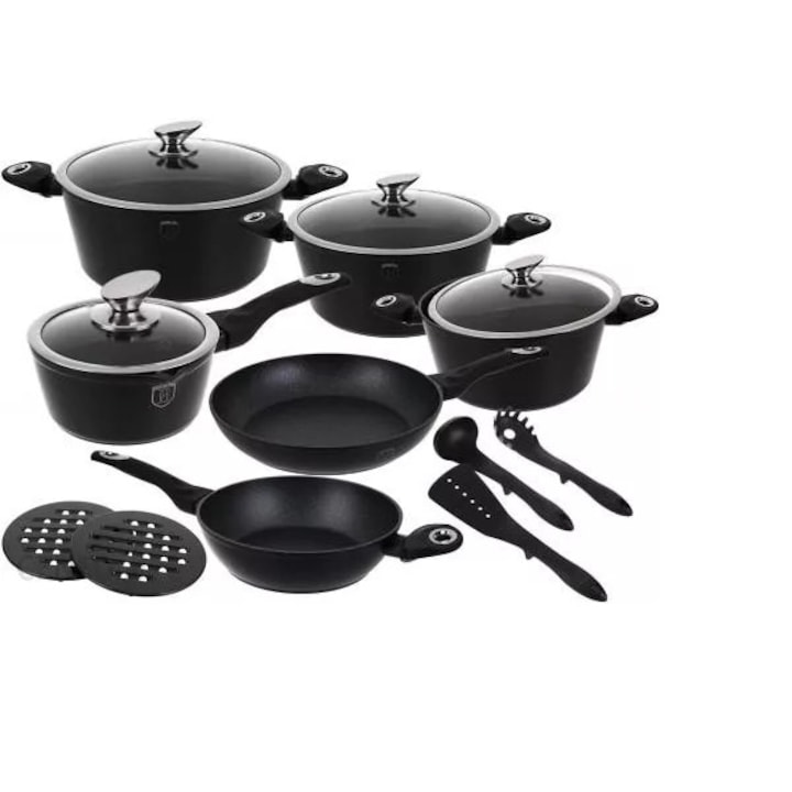 Комплект за готвене BerlingerHaus Black Metallic Line BH 1474 от 15 части