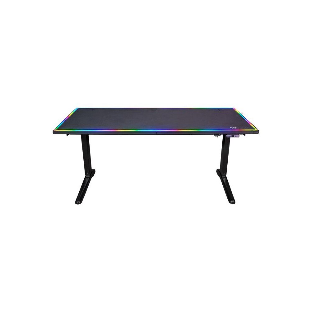 Birou de gaming TteSports Level 20 GT BattleStation, Negru, Reglare electrica a inaltimii