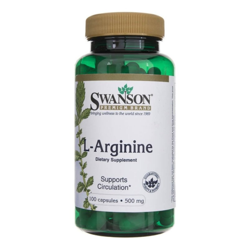 Supliment alimentar L-Arginina 500 mg Swanson, 100 capsule