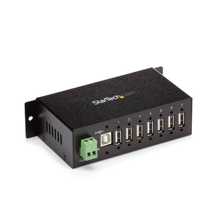 Хъб StarTech, USB, 7 порта, Черен