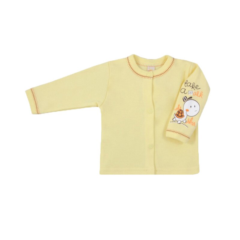 Bluza maneca lunga pentru bebelusi Koala Zolwik 2635G, Galben, 80 cm