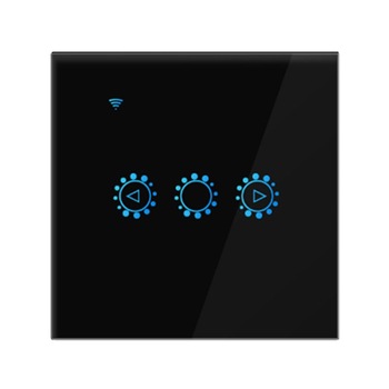 Intrerupator Smart Touch Techstar®, Wireless 2.4GHz, Dimmer, Sticla Securizata, Design Modern, Iluminare LED, 1 Faza, Negru Intrerupator Smart Touch Techstar®, Wireless 2.4GHz, Dimmer, Sticla Securizata, Design Modern, Iluminare LED, 1 Faza, Negru