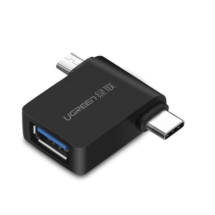 Adaptor UGREEN 2in1 OTG USB-A 3.0 la USB-C and micro-USB