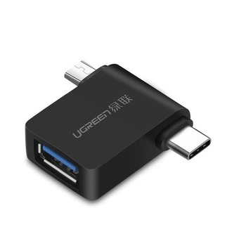 Adaptor UGREEN 2in1 OTG USB-A 3.0 la USB-C and micro-USB Adaptor UGREEN 2in1 OTG USB-A 3.0 la USB-C and micro-USB