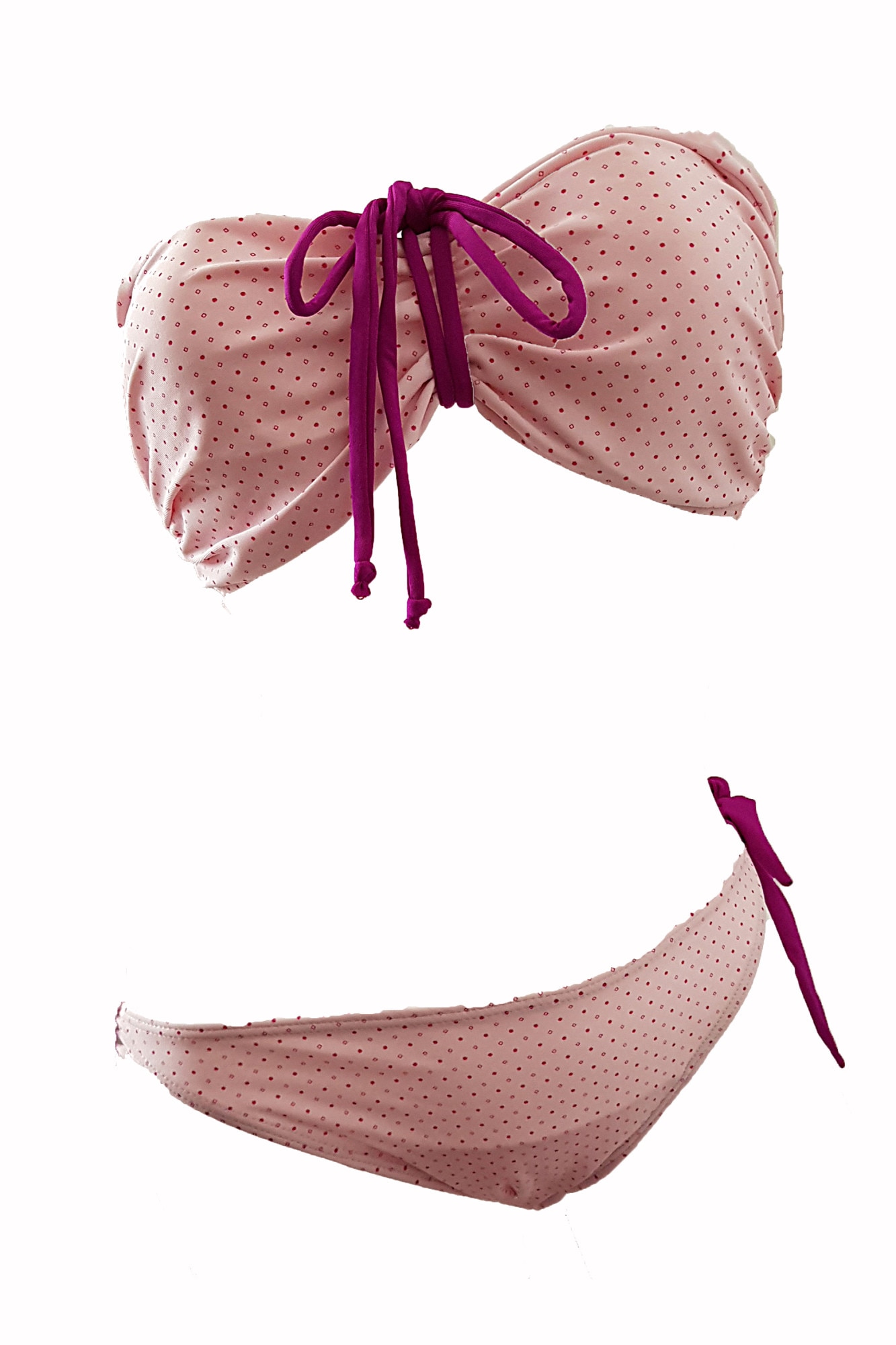 Costum de baie dama doua piese, imprimeu floral, AURORA, BLD by Exclusive, Roz