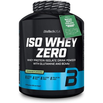 Supliment nutritiv Biotech USA, Iso Whey Zero Free Lactose WPI, Izolat proteic din zer, 2270g, Aroma de fistic Supliment nutritiv Biotech USA, Iso Whey Zero Free Lactose WPI, Izolat proteic din zer, 2270g, Aroma de fistic