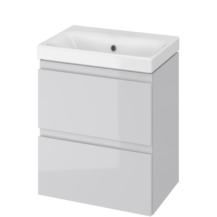 Комплект шкаф за баня + умивалник Cersanit 972 MODUO S801-219-DSM, 2 чекмеджета, Бавно затваряне, Скрити дръжки, Ширина 50 см