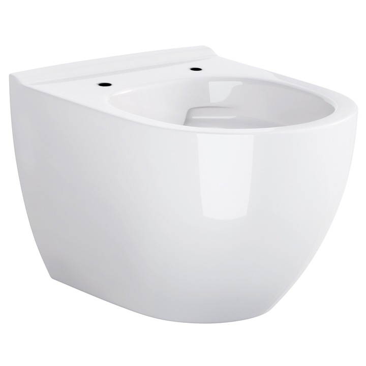 Тоалетна чиния WC Cersanit Urban Harmony Cleanon K109-054, Окачена, Без капак, 49.5x36.5 см, Скрито фиксиране