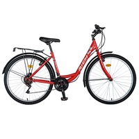 Bicicleta City 26" Rich R2632A Rosu/Alb