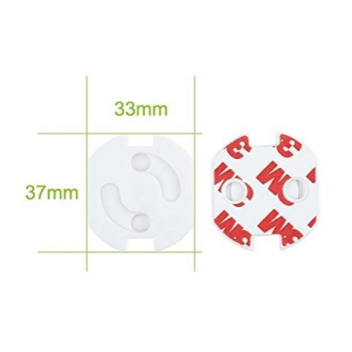 Set 10 bucati protectii, Empria, pentru priza, cu adeziv, Alb