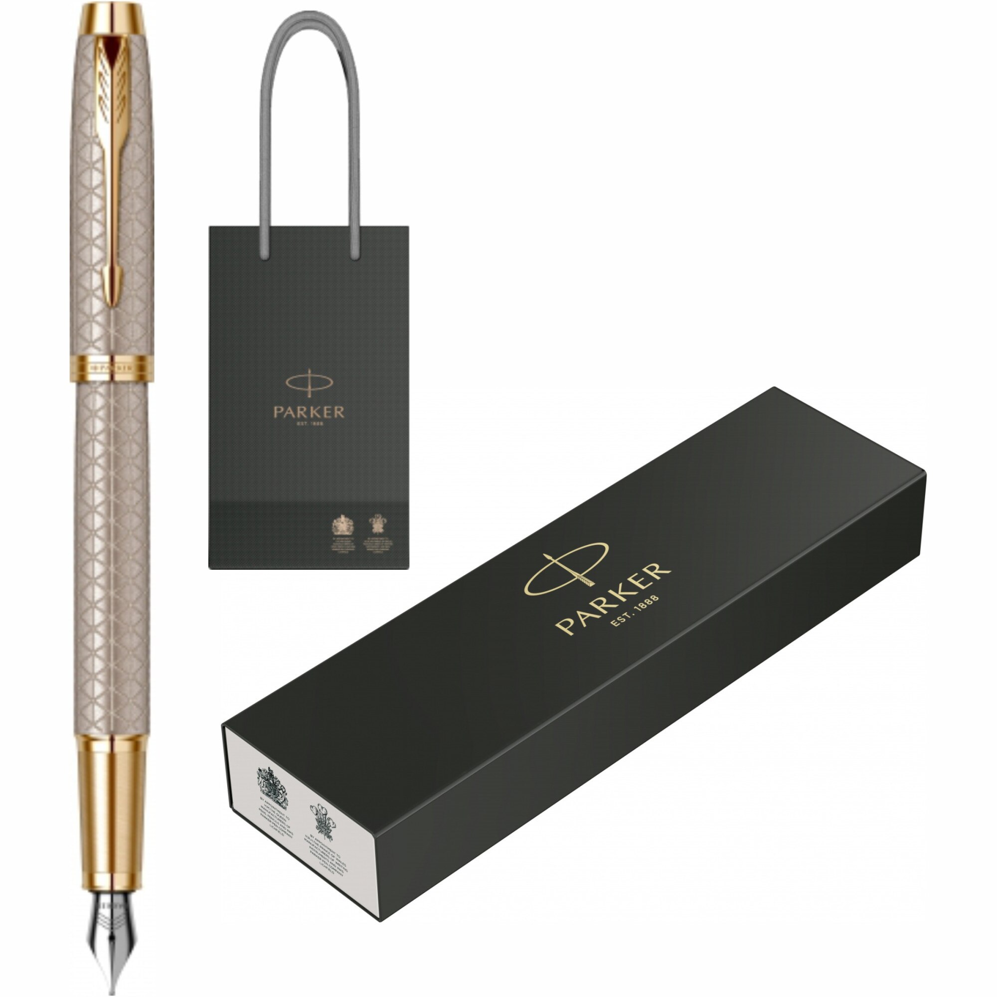 Stilou Parker IM Royal Premium Warm Silver GT Personalizat prin Gravura Laser in Punga Parker