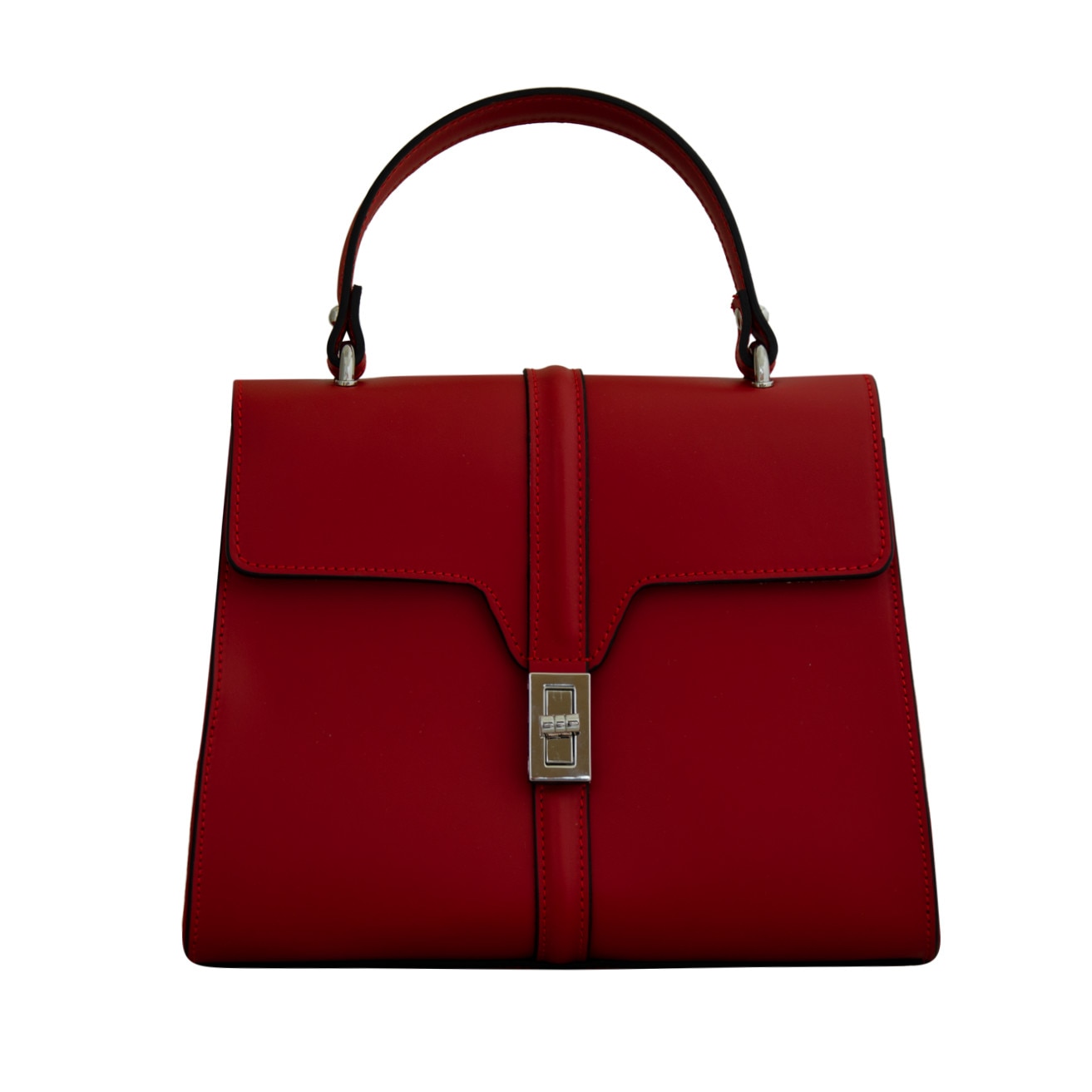 Geanta de dama din piele naturala Eva Bags,Anca rosu