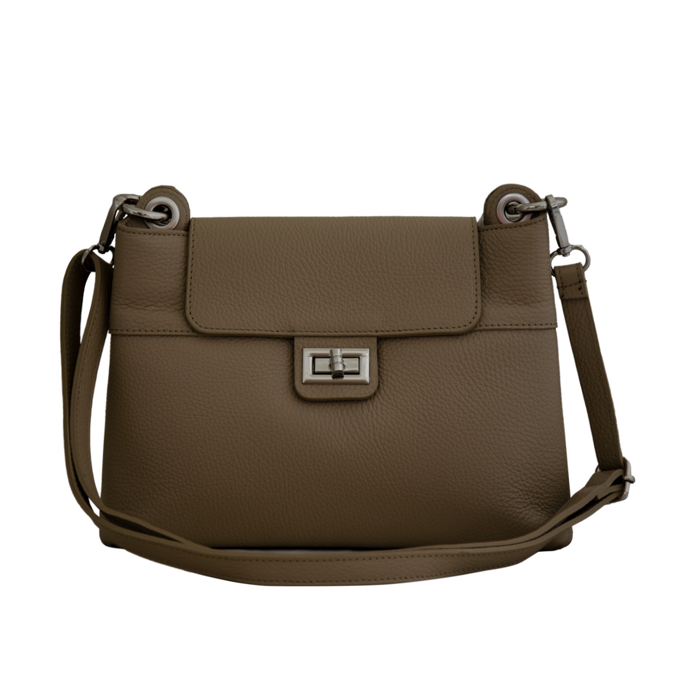 Geanta de dama din piele naturala Eva Bags, Donna taupe