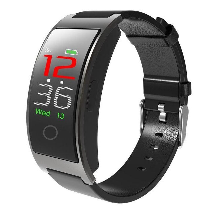 Ceas smart CK11C cu monitorizare a activitatii fizice si a sanatatii, masurarea tensiunii arteriale si frecventa cardiaca, negru