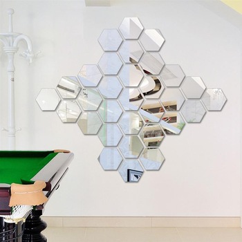 Oglinda Design Hexagon Acrilica Cristal & Diamant - Luxury Home - 11.5 cm - 1 bucata Oglinda Design Hexagon Acrilica Cristal & Diamant - Luxury Home - 11.5 cm - 1 bucata