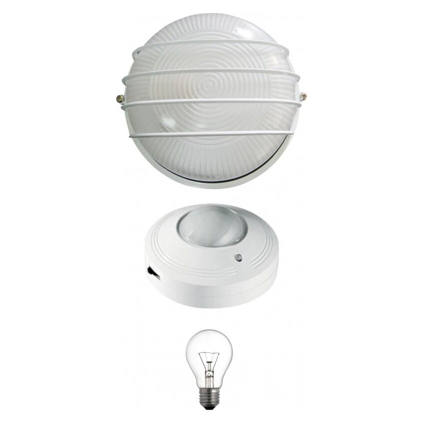 Set iluminat cu senzor compus din senzor, lampa tavan si bec sferic