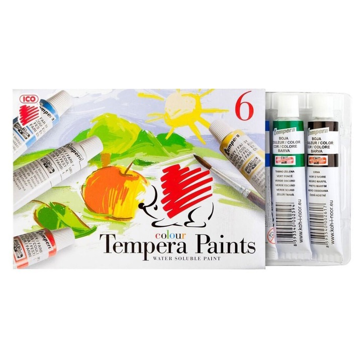 ICO Süni Színes Tempera, 6 Tubusos, 16 ml