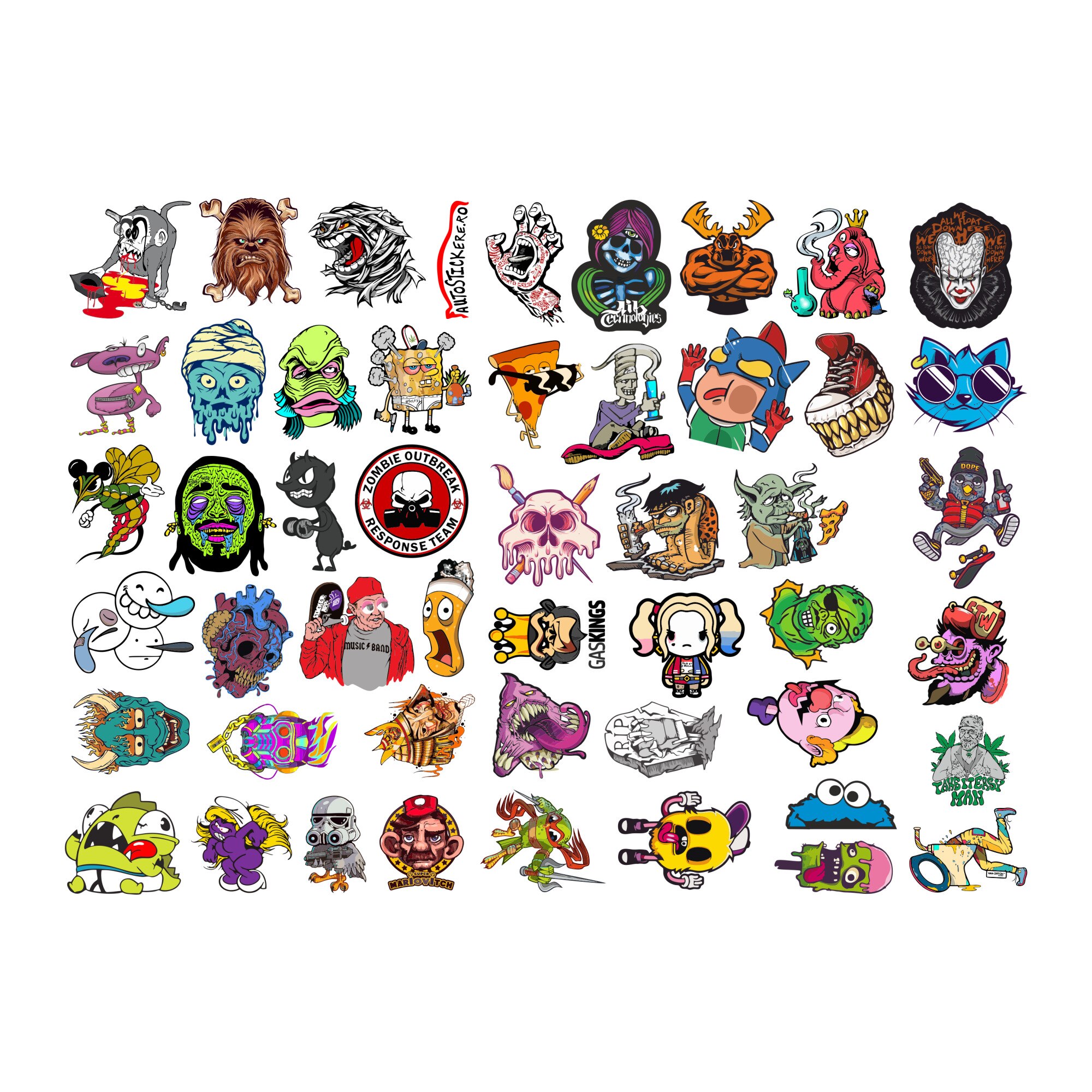 Set 49 bucati Stickere Monsters