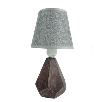 Veioza eleganta cu corp ceramic si abajur, gri/maro, 30 cm Veioza eleganta cu corp ceramic si abajur, gri/maro, 30 cm