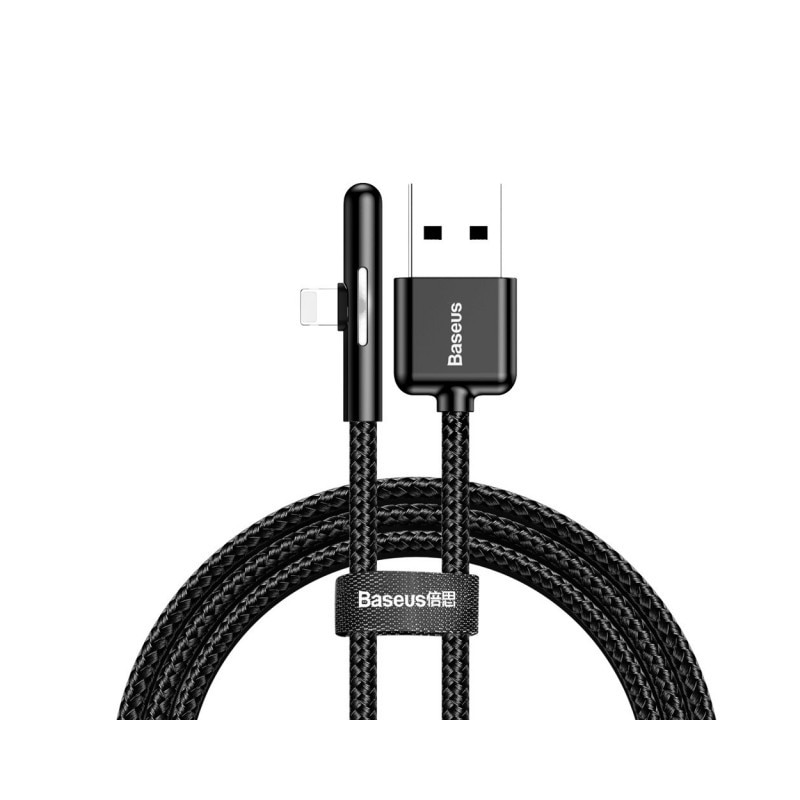Cablu De Date Baseus Pentru iPhone Cu Port Lightning Negru 1m Iridescent Lamp Gaming Cal7c-a01